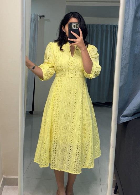 Remi Cotton Cutwork Midi Dress image 0