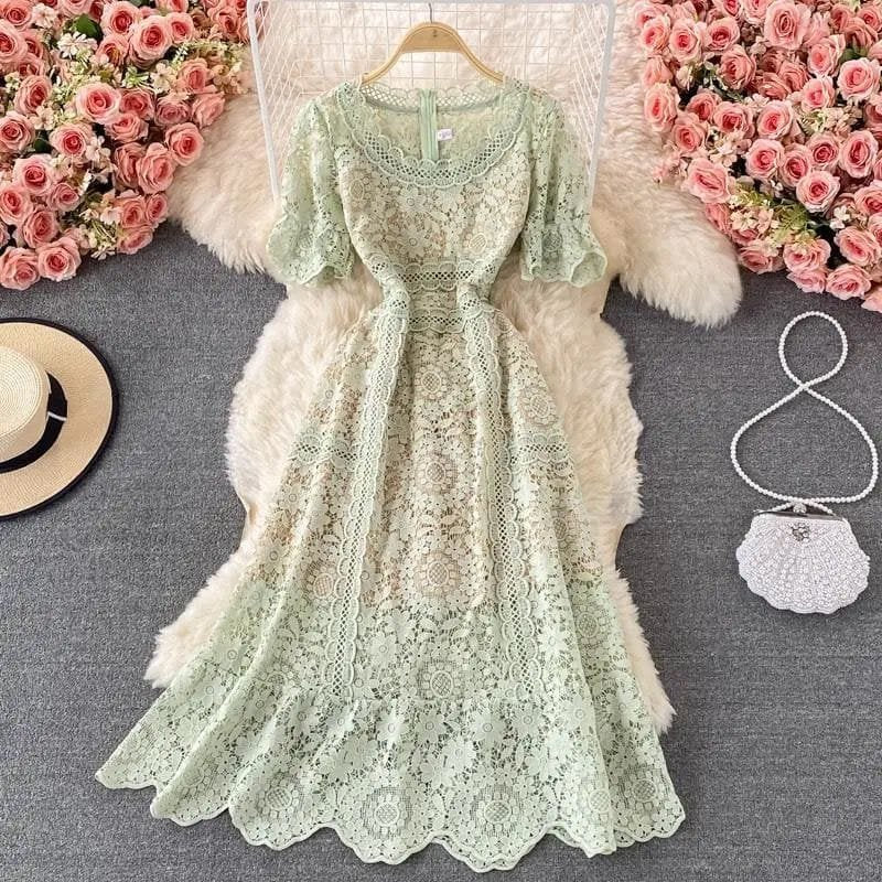 Helen Lace Frocks - Green image
