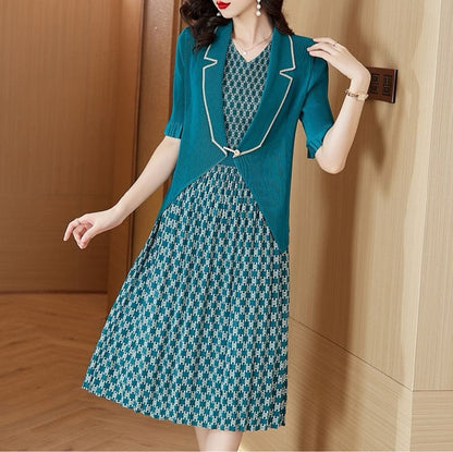 Trevor Pleated Co-Ords - Teel Blue image