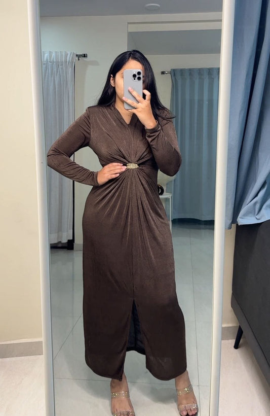 Suki Solid Twist Longline Dress image 0