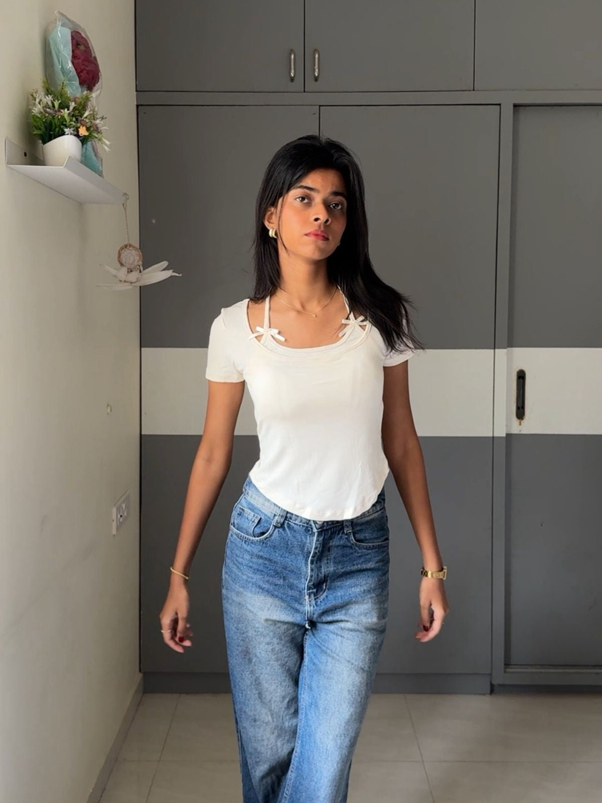Riby Bow Strapped Top