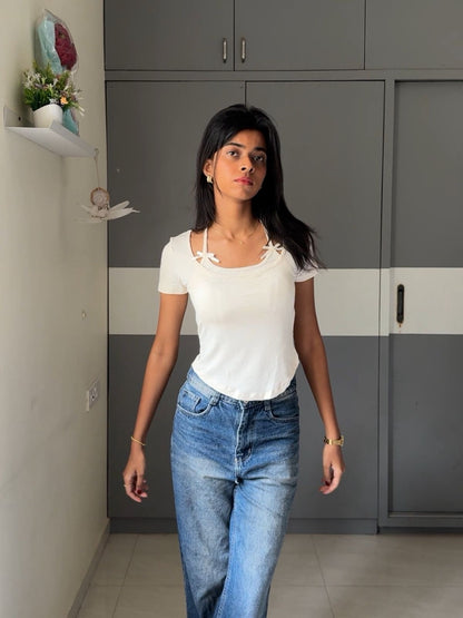 Riby Bow Strapped Top