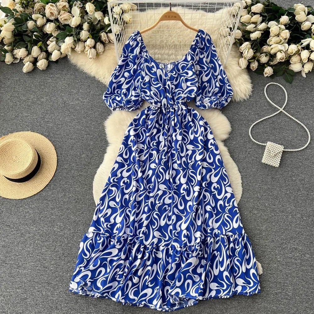 Dove Printed Frocks - Blue image