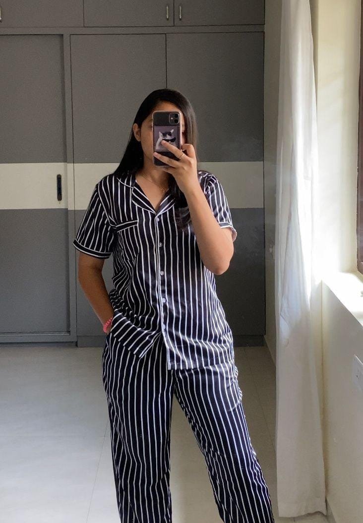 Satin Printed Night Suits image 1