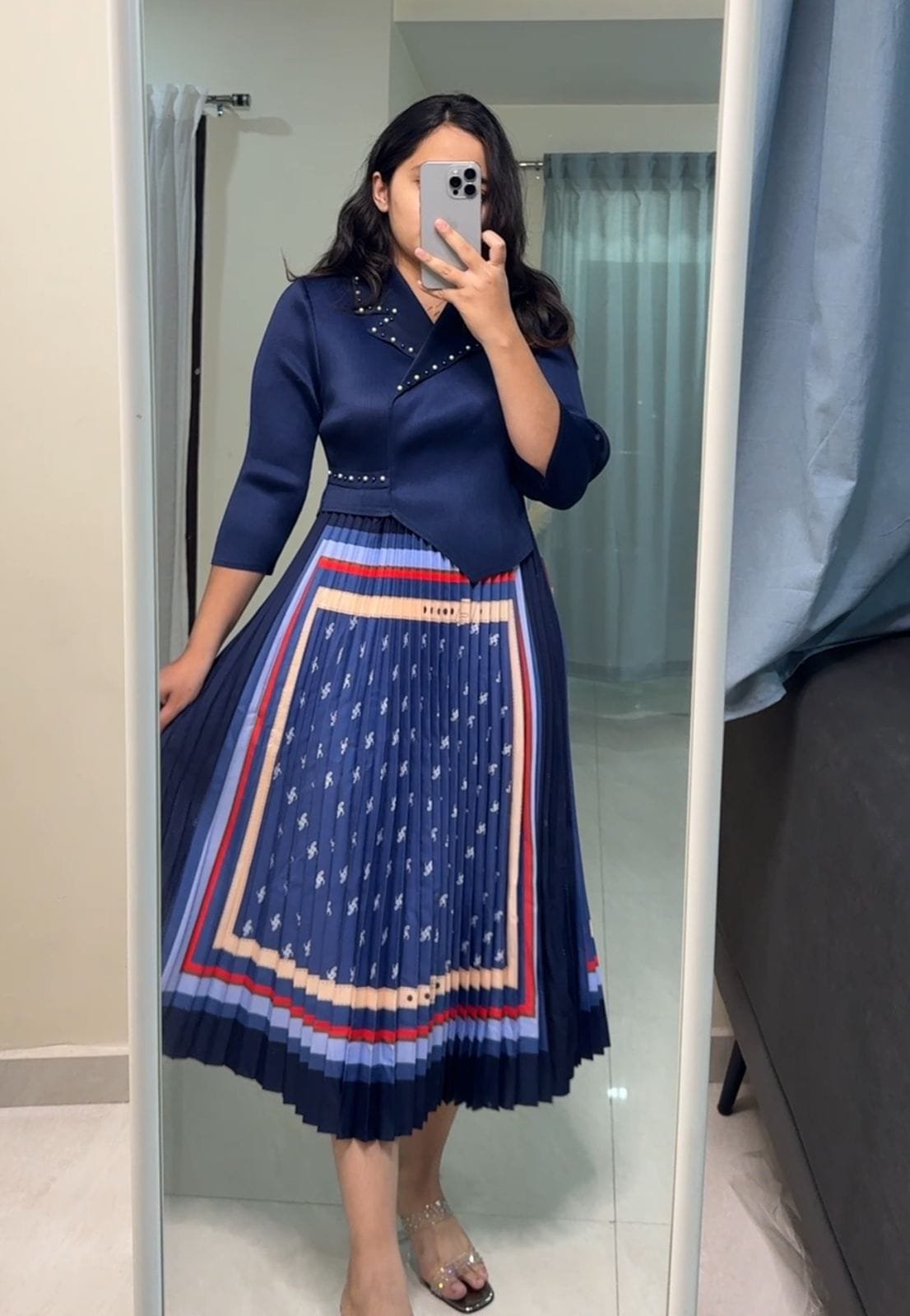 Levo Exclusive Pleated Dress - 2 image