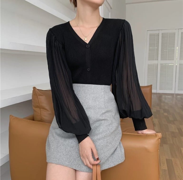 Hayley Lantern Sleeves Top image 1