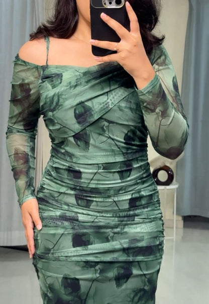 Sevyn Floral Mesh Bodycon image 4
