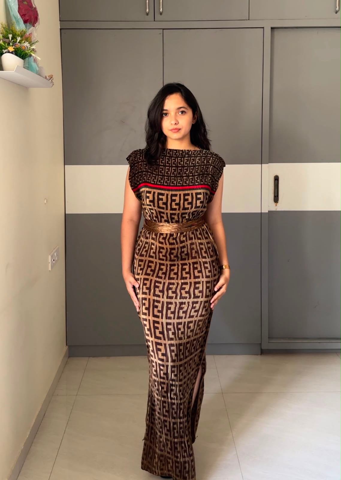 Hima Tie Up Maxi Dress