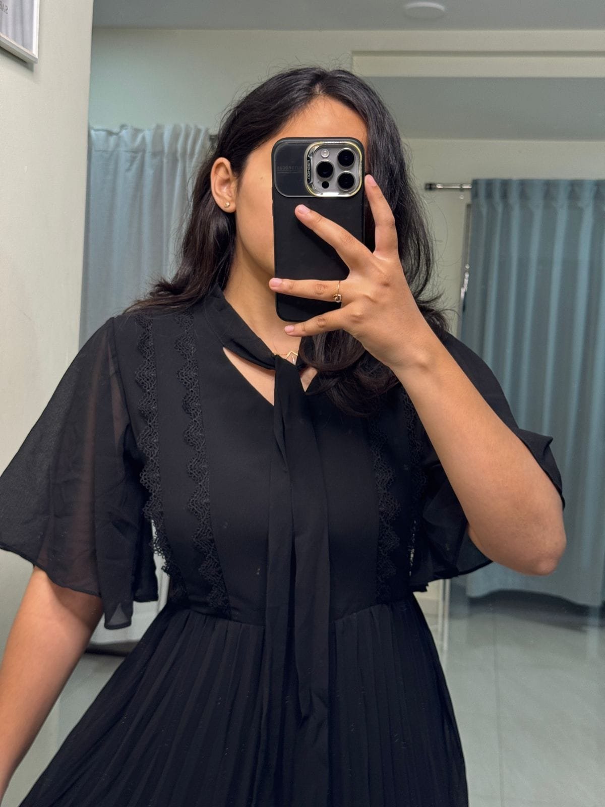 Georgette Pleated Dress image 1