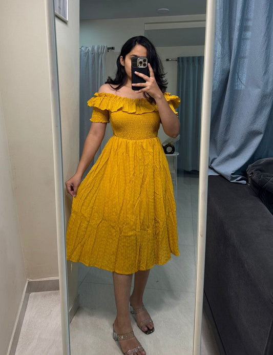 Off Shoulder Midi Dress image 0