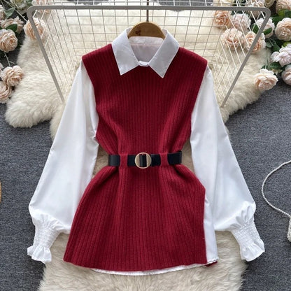 Amber Knitted Co-Ords - Red image