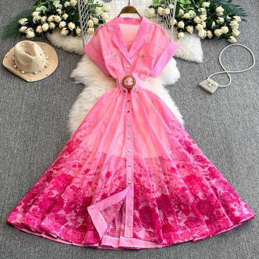 Miley Floral Printed A-Line Dress image 0