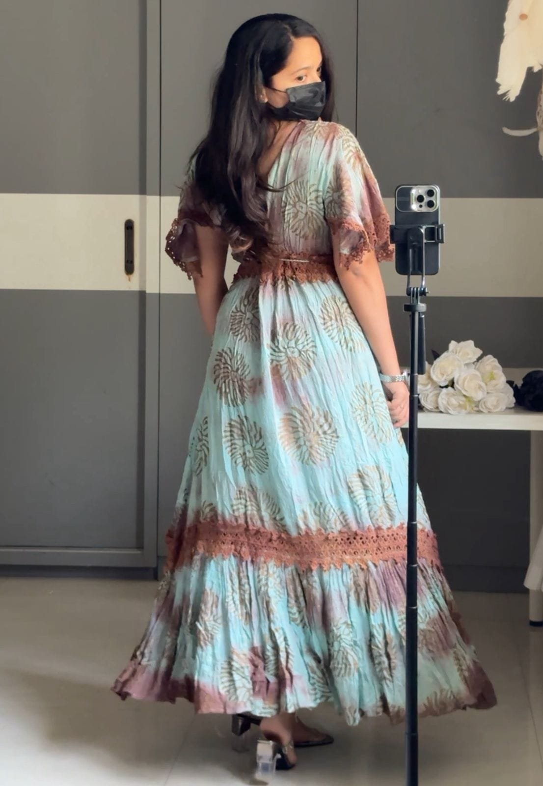Bohemian Cotton Maxi Dress image 3