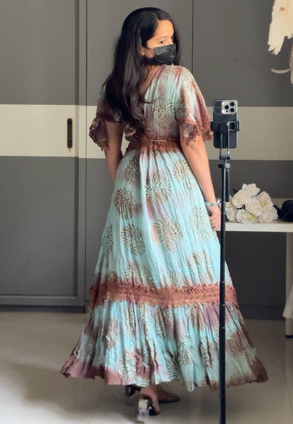 Bohemian Cotton Maxi Dress image 3