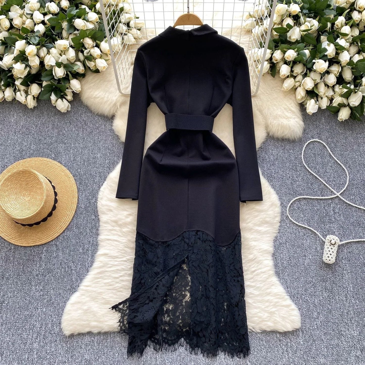 Winta Lace Patchwork Suit Dress image 3