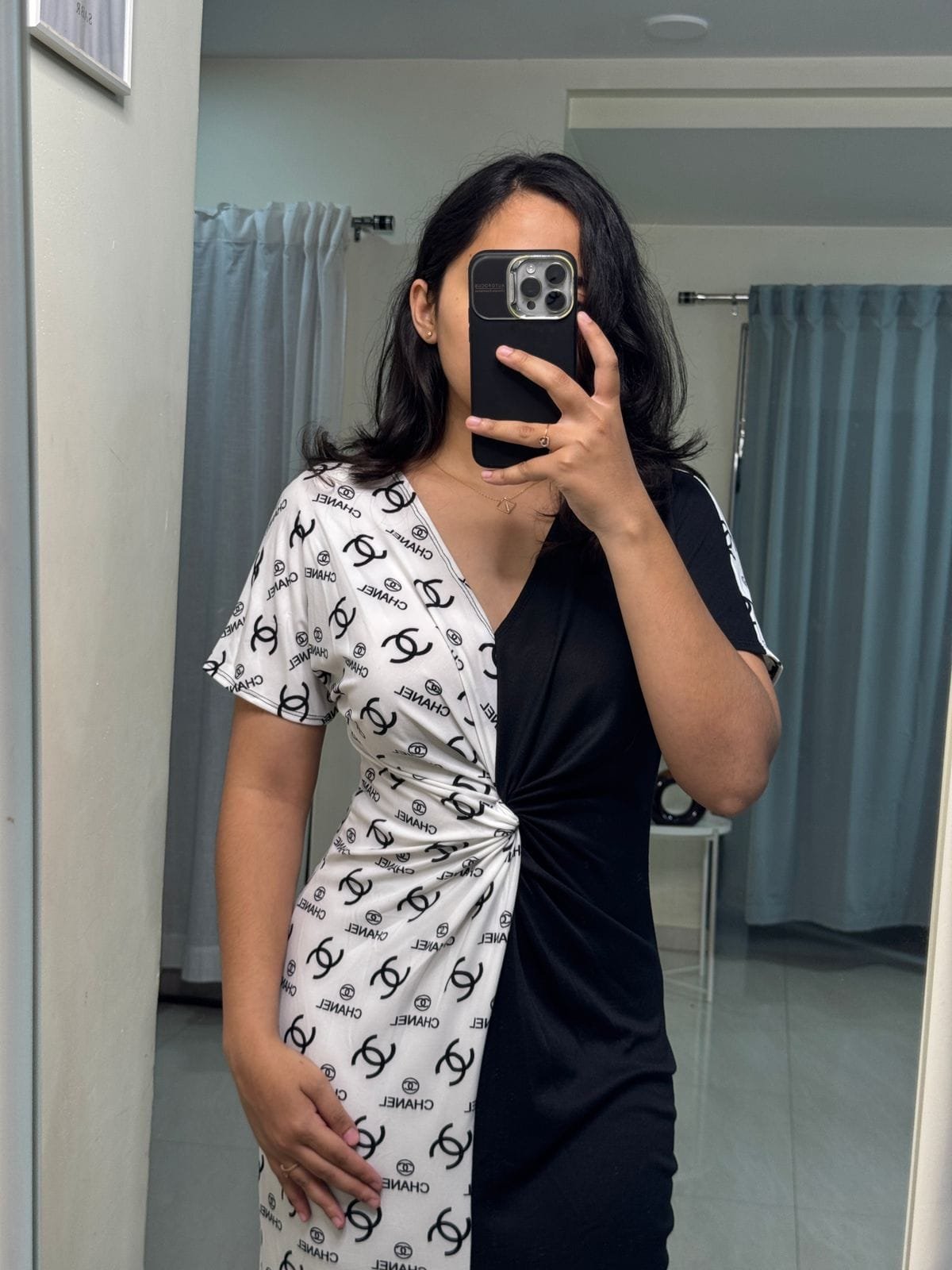 Dual Patterned Bodycon image 1