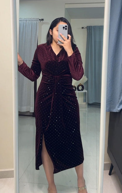 Poe Velvet Bodycon Dress image 2