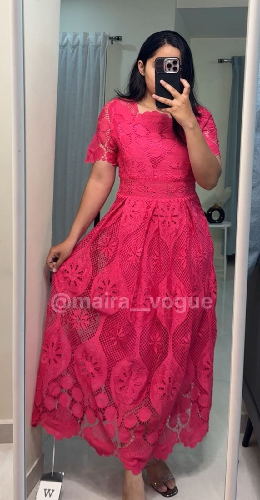 Celine Floral Lace Midi Dress image 4