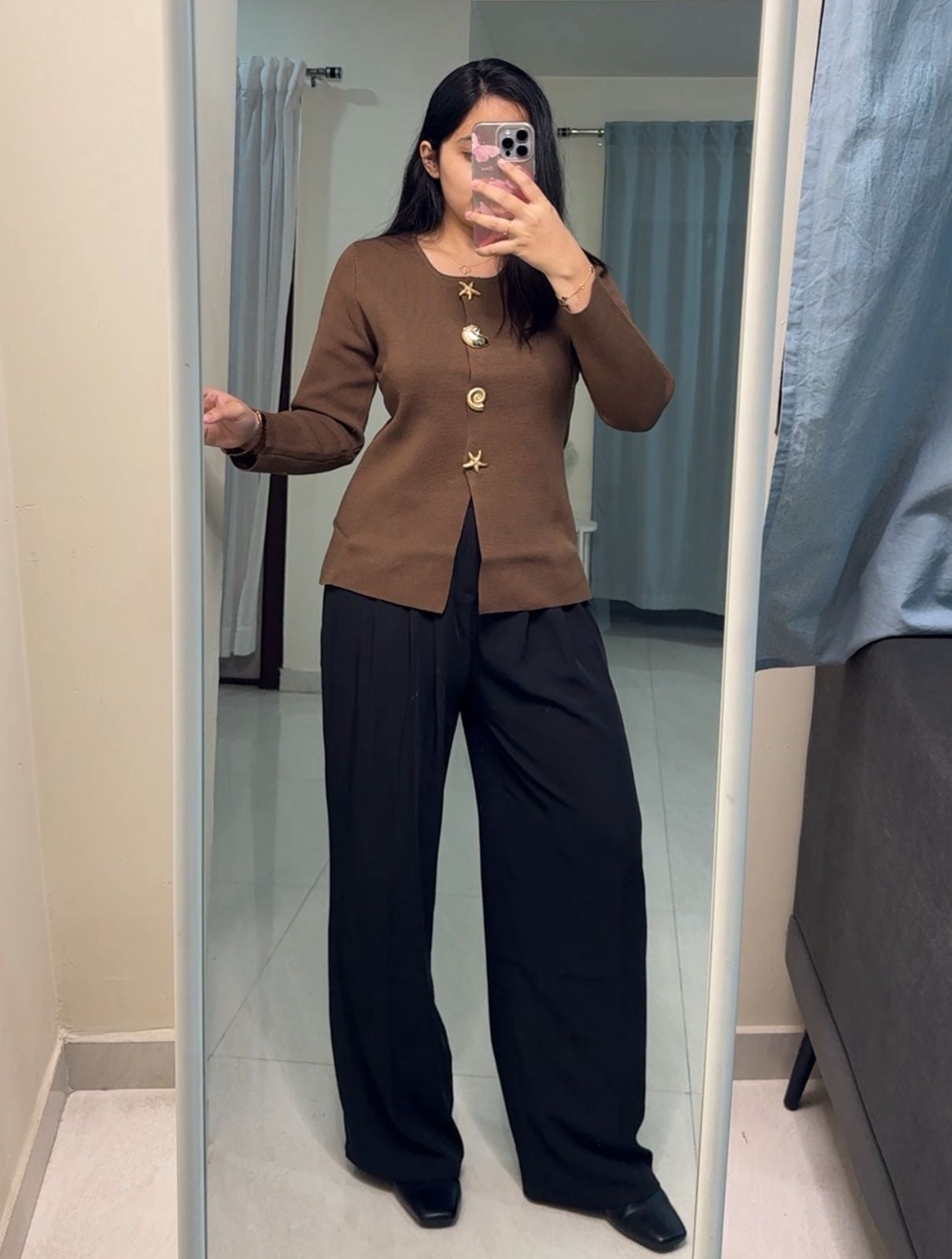 Diva Button Up Knit Top