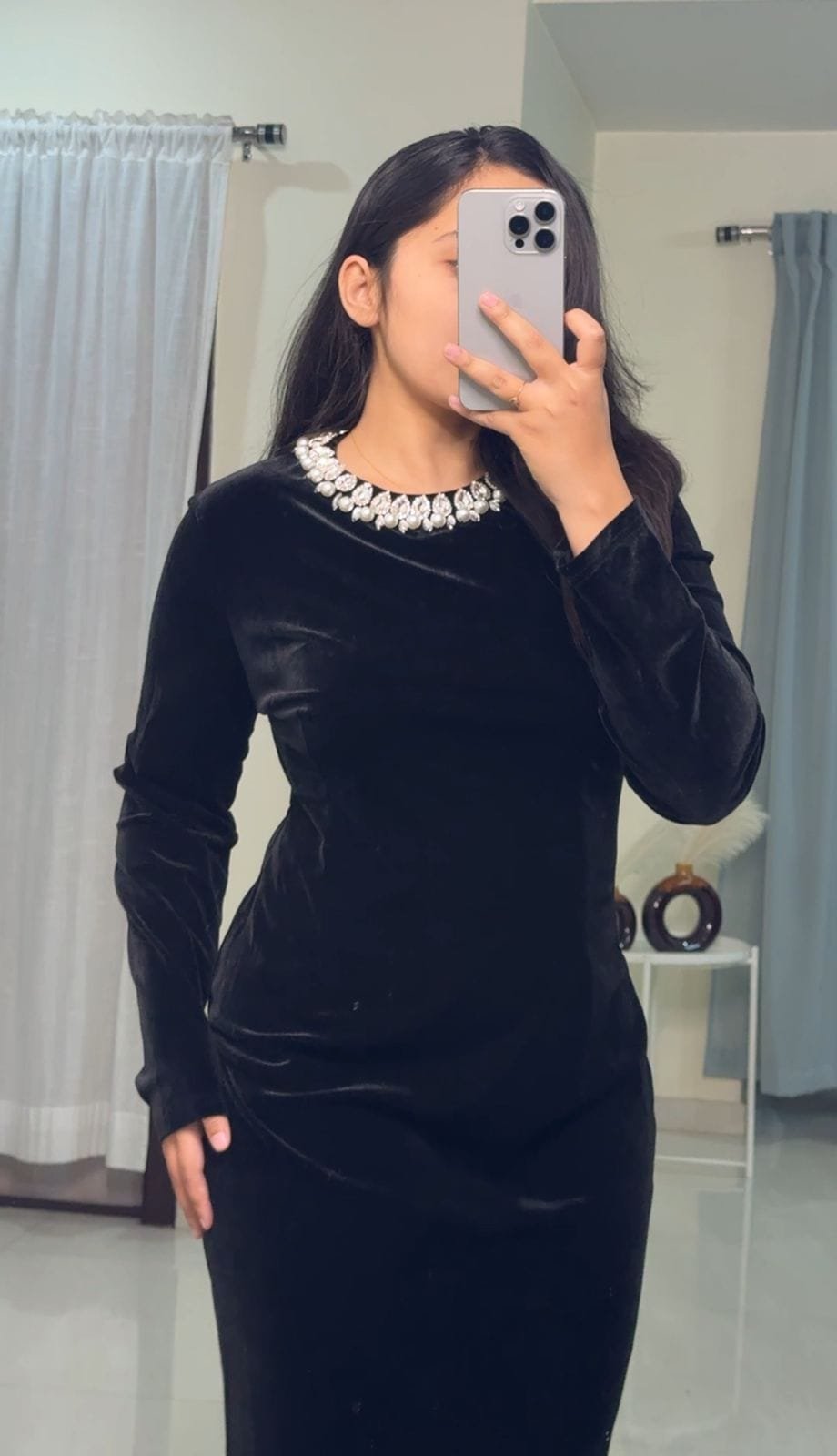 Vita Velvet Bodycon Dress image 1