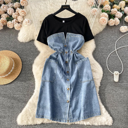 Shane Denim Dress - Black image