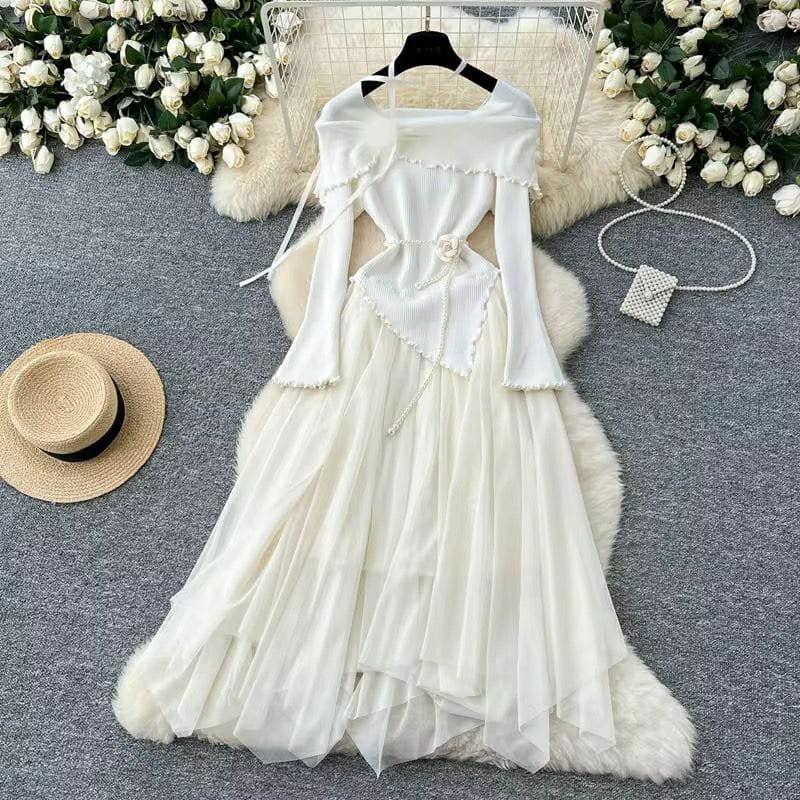Myla Winter Dress - White image
