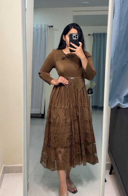 Maren Pleated Lace Dress image 2