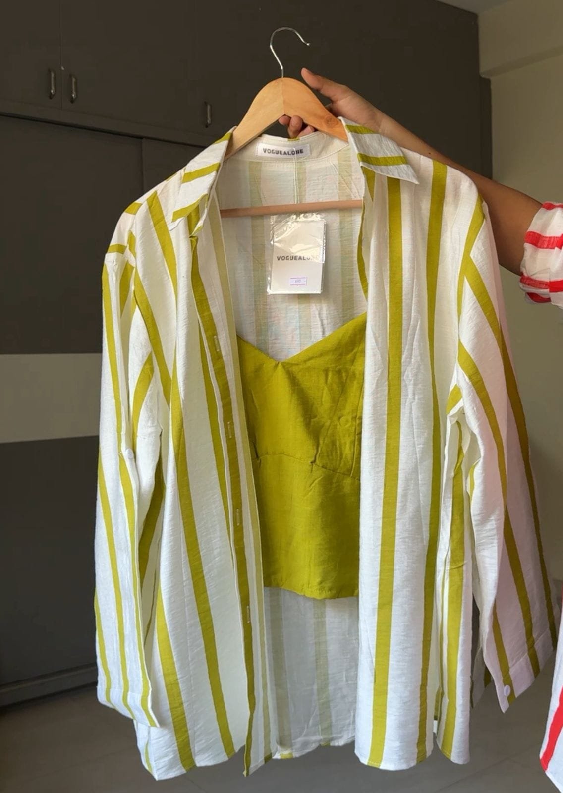 Niya Shirt Set - Lime Green image