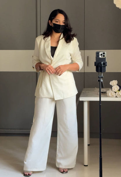 Maxine Chic Blazer Set - White image