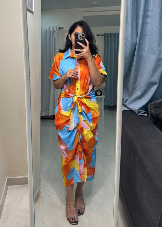 Georgette Tie&Die Dress image 0