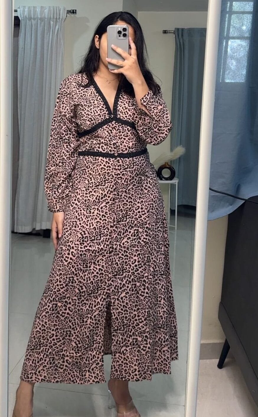 Barkha Cotton Dress - Brown image