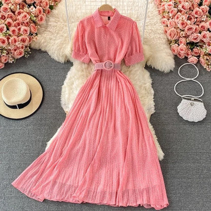 Kendal Polka Dot Dress - Pink image