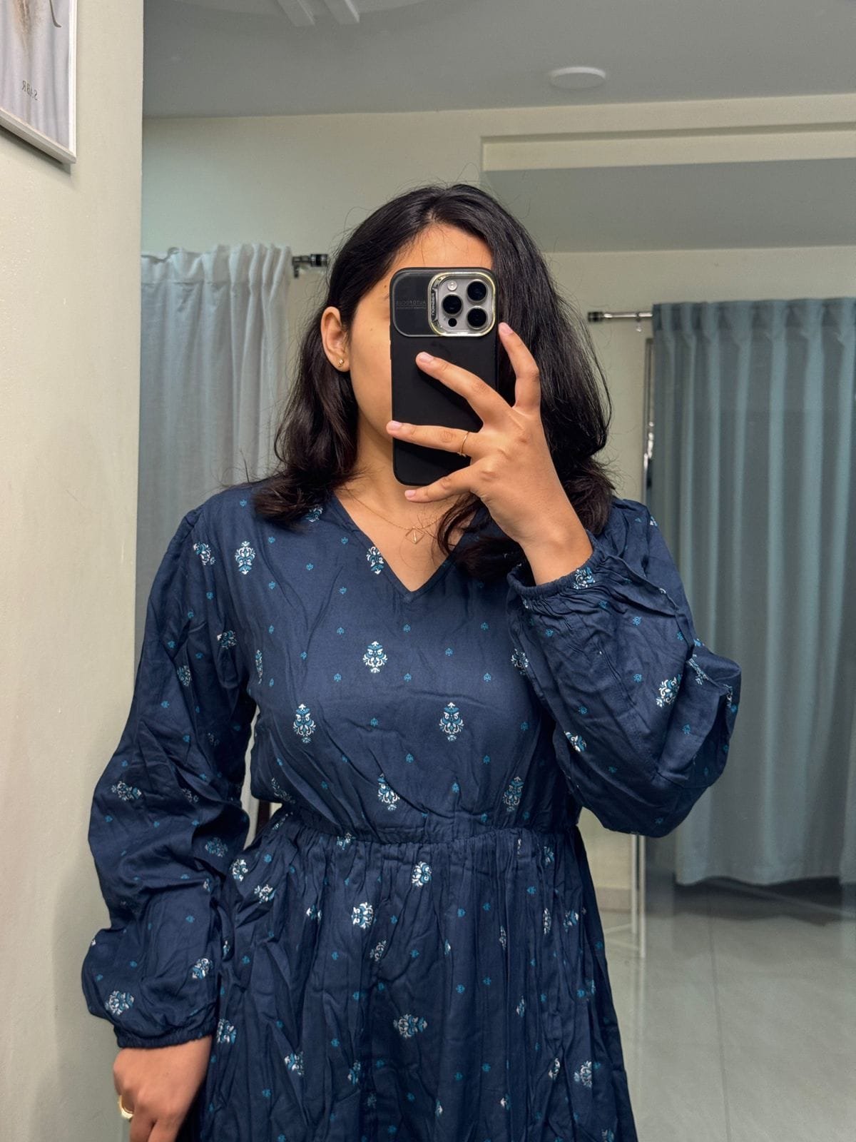 Cotton Printed Midi Dress image 1