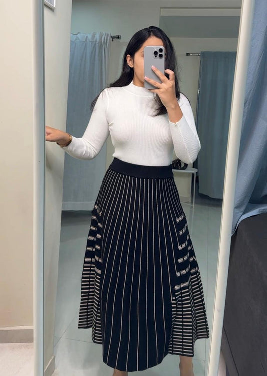 Maiden Striped Knit Skirts
