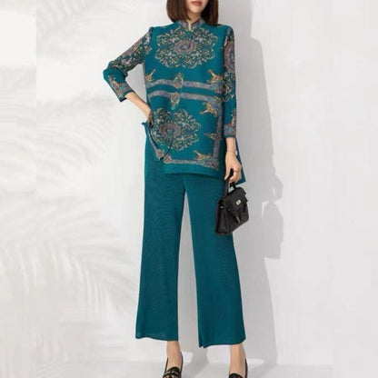 Iris Exclusive Pleated Co-Ords - Dark Green image