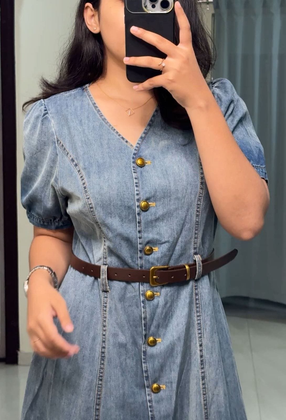 Lisa Denim Midi Dress image 2