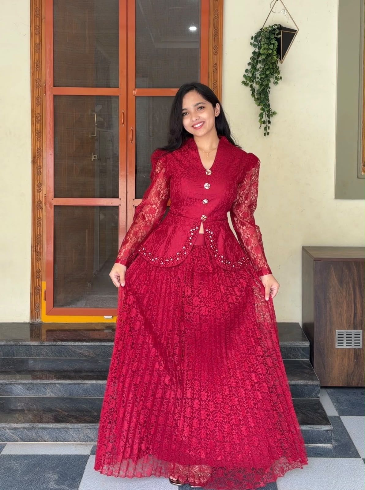 Plum Exclusive Pleated Co-Ords