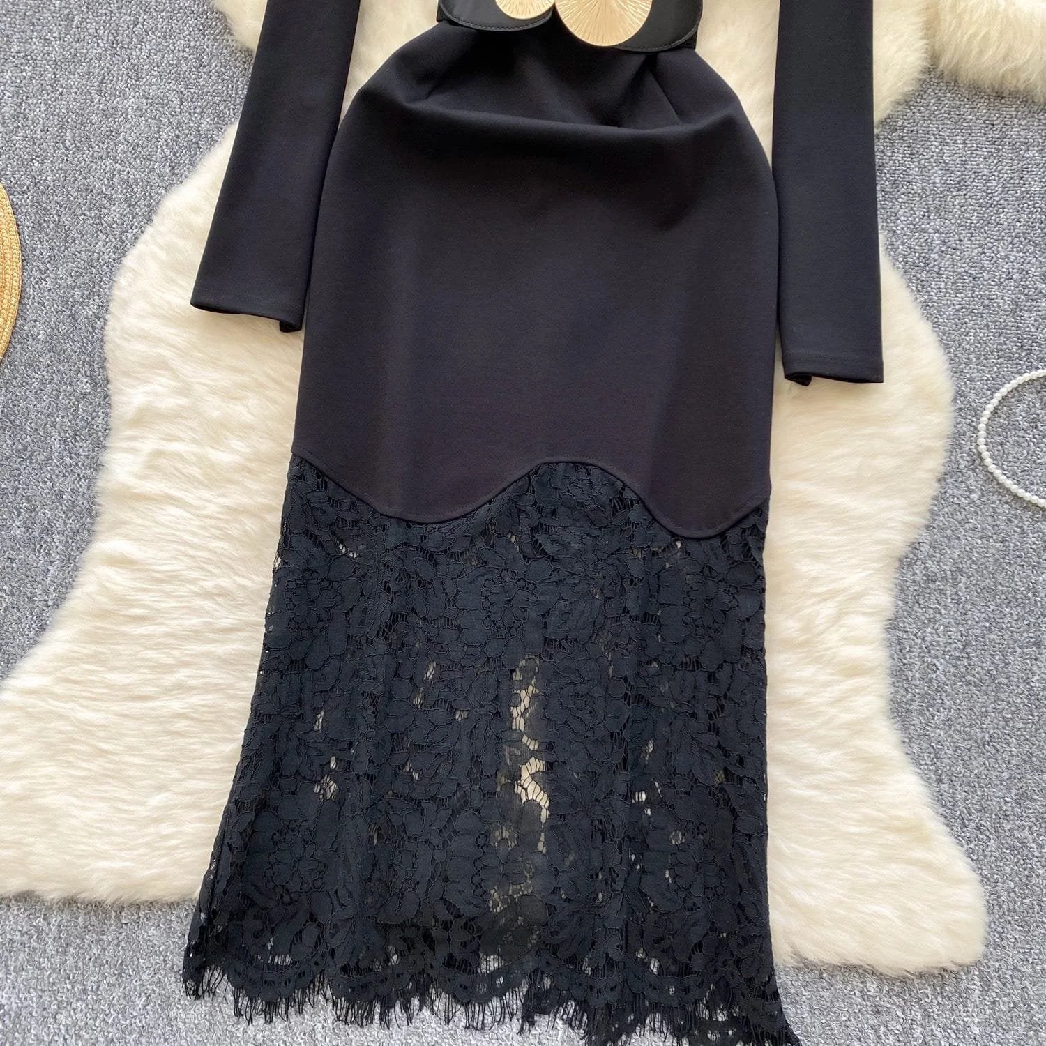 Winta Lace Patchwork Suit Dress image 2