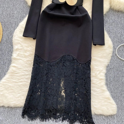 Winta Lace Patchwork Suit Dress image 2