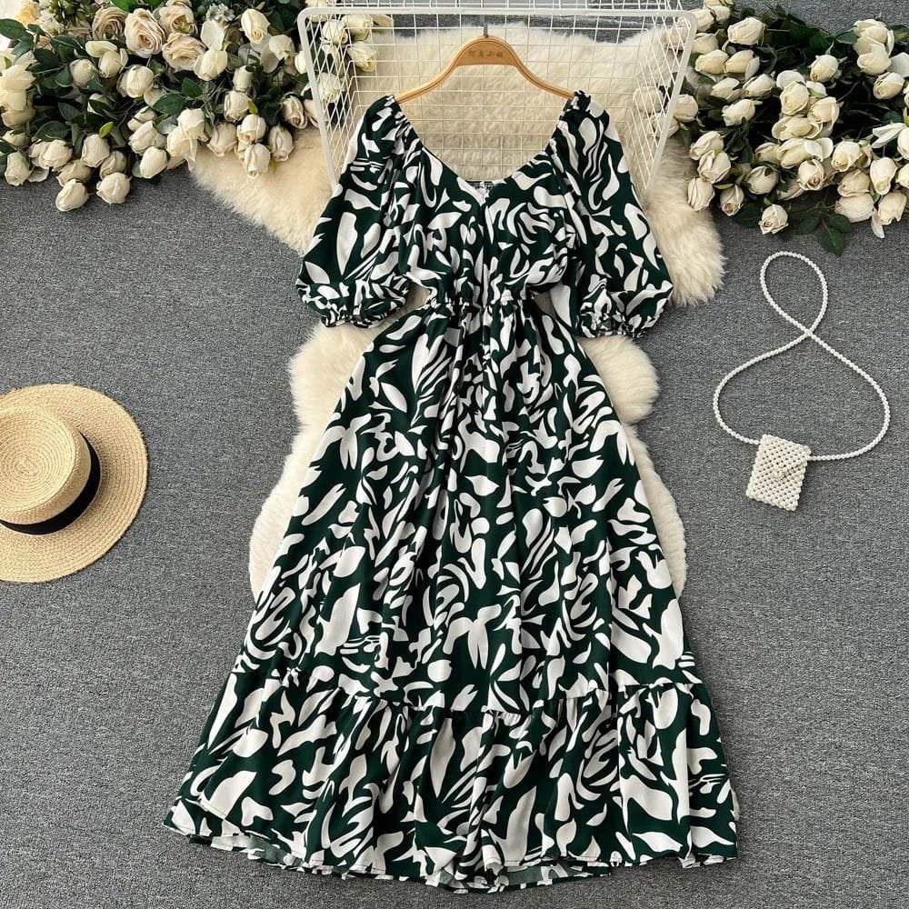 Dove Printed Frocks - Green image