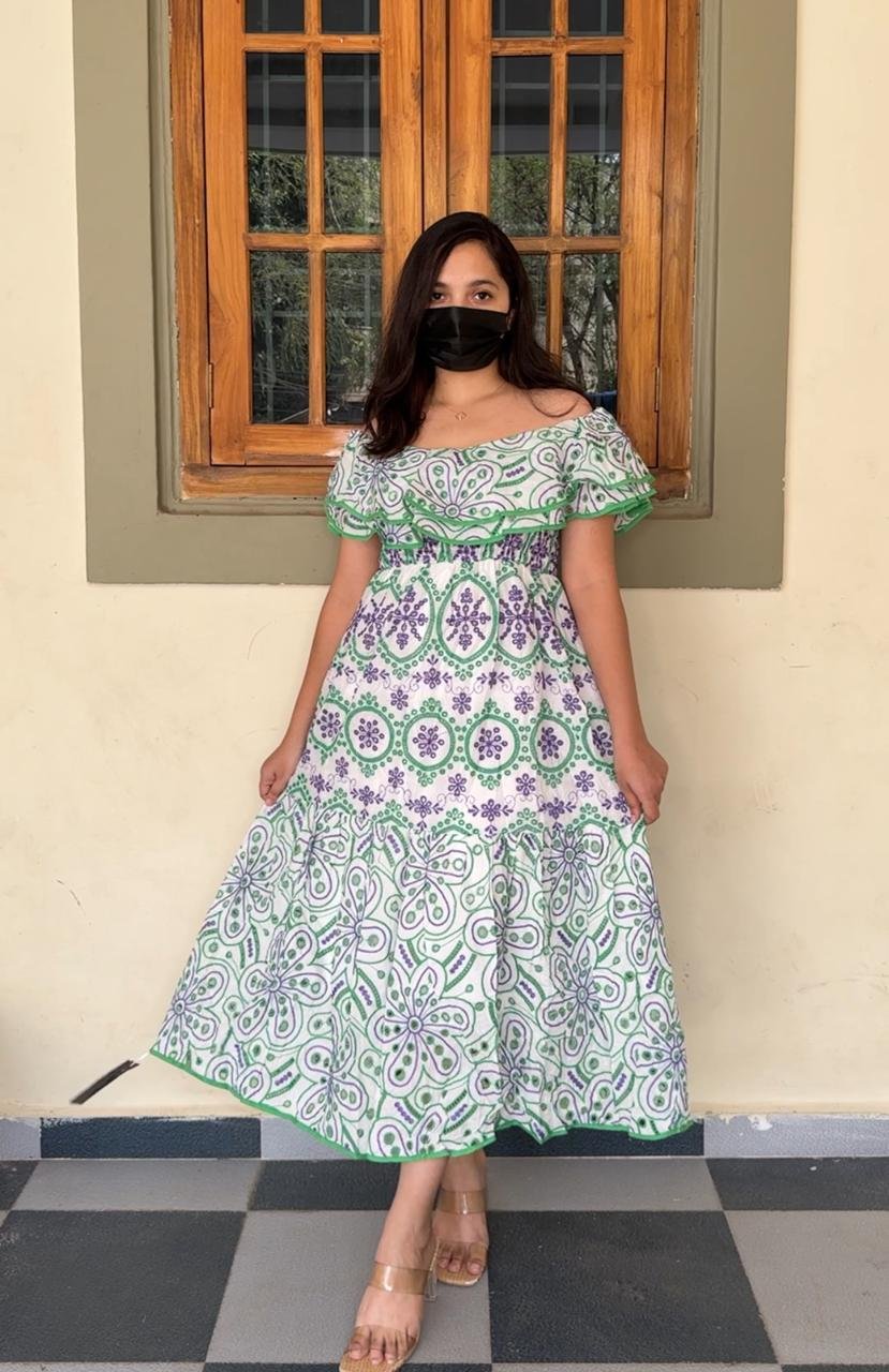 Tabitha Cotton Cutwork Dress image 3