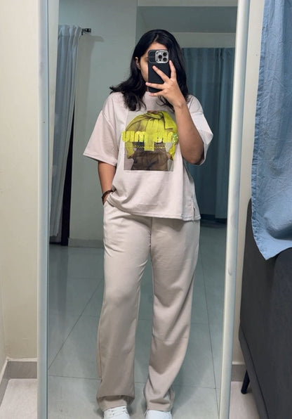 Erin Casual Cotton Co-Ords - Ash image