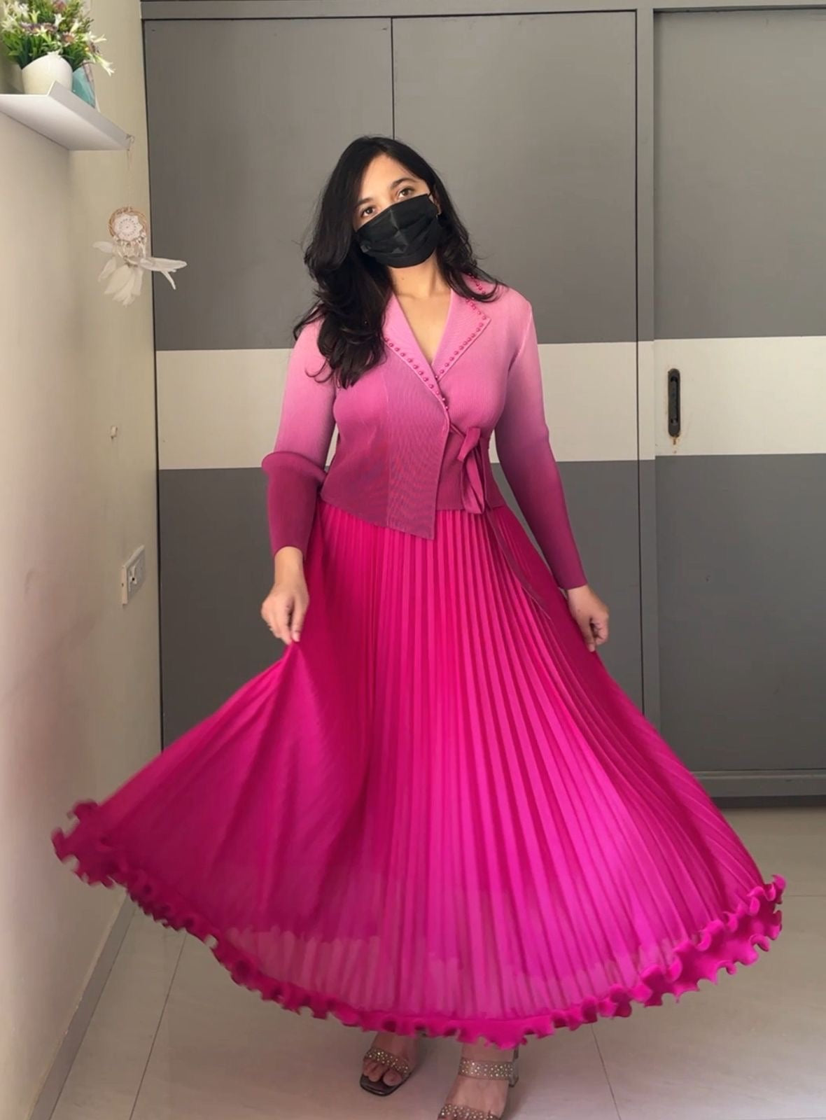 Yuzi Exclusive Pleated Dress