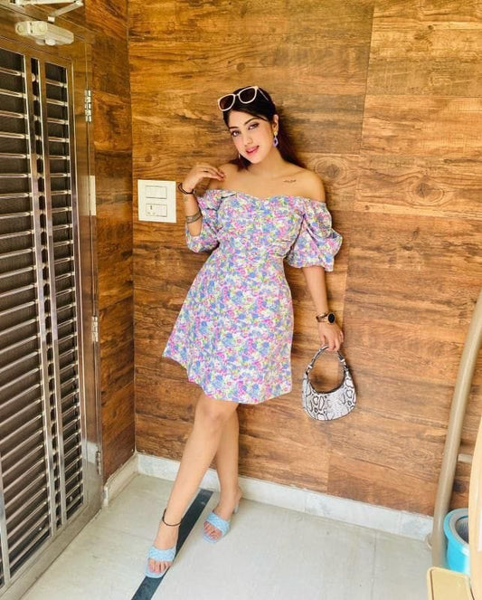 Cotton Floral Midi Dress image 0