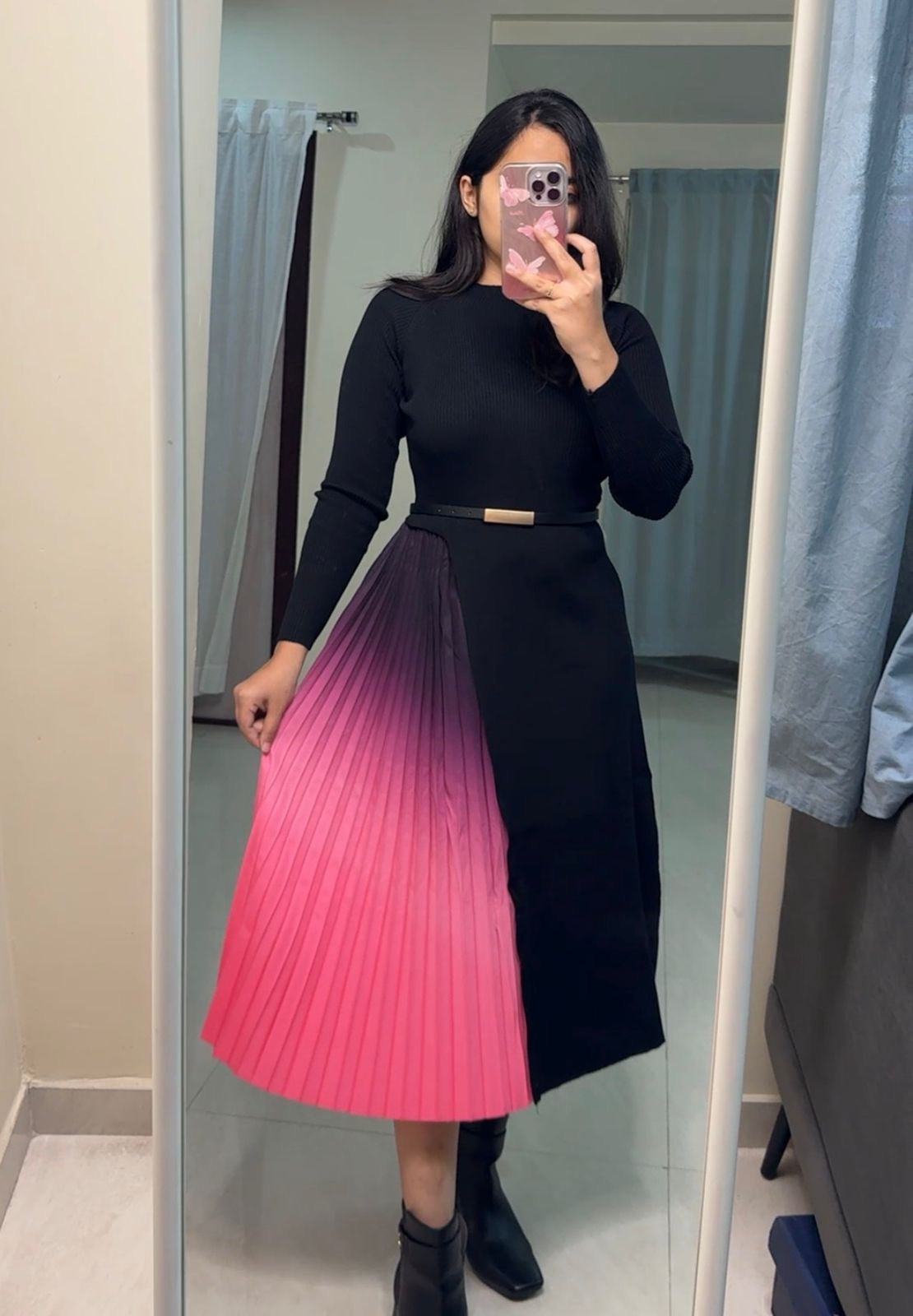 Elizabeth Exclusive Pleated Dress