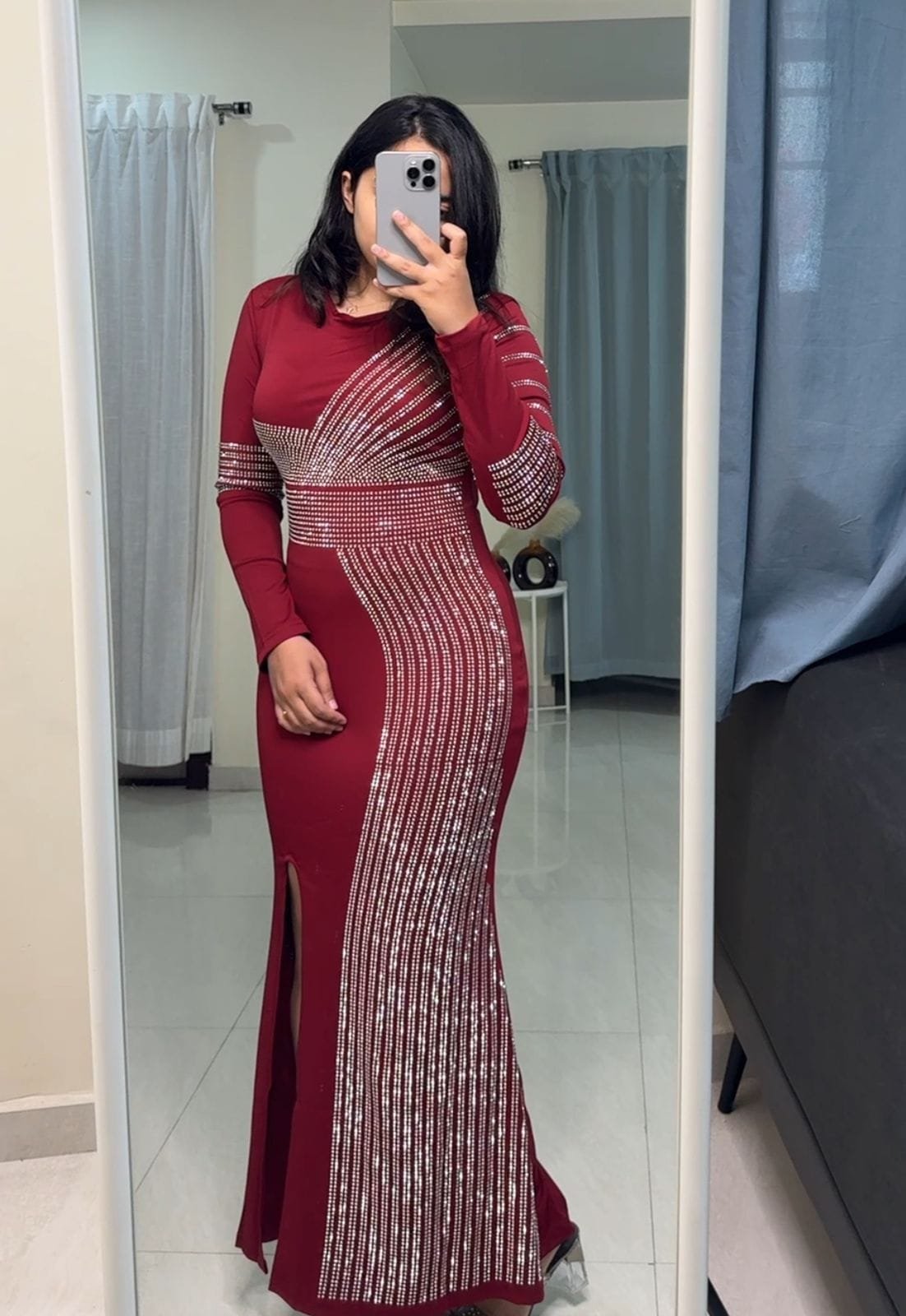 Jesse Bodycon Dress - Maroon image