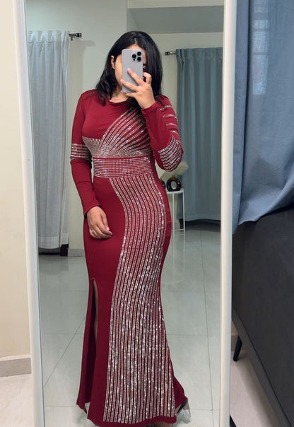 Jesse Bodycon Dress - Maroon image