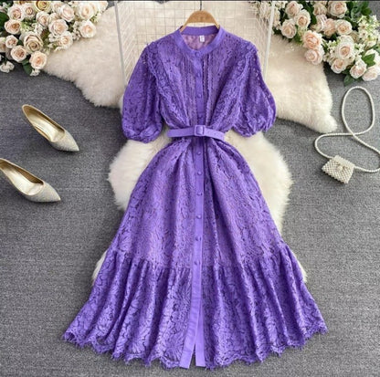 Kelly Exclusive Lace Dress - Lilac image
