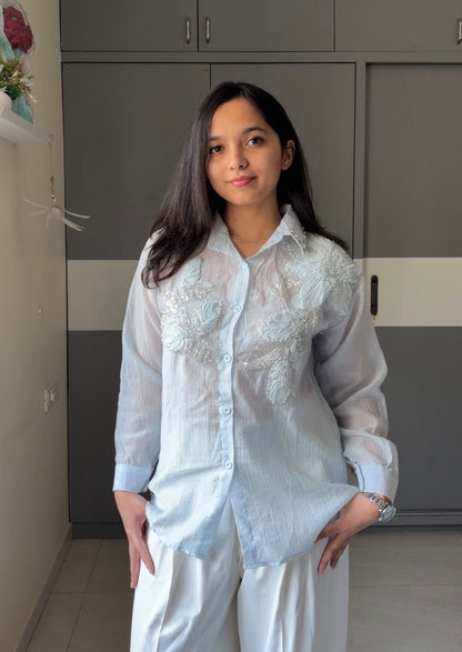 Sona Silk Handwork Shirts