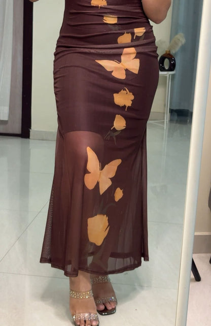 Butterfly Printed Mesh Bodycons image 2